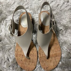 Michael Kors Taupe Leather Sandals